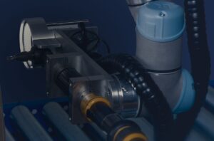 UR makes cobot solutions for quality inspection.